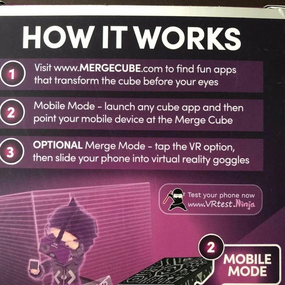 MERGE Cube Augmented Reality STEM Tool Use Your Phone AR/VR Holograms